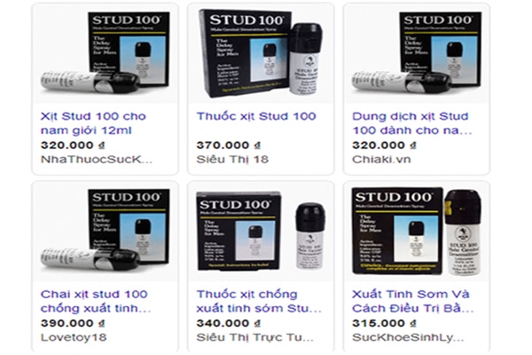 Giá thuốc xịt Stud 100 tham khảo trên thị trường Giá thuốc xịt Stud 100 tham khảo trên thị trường