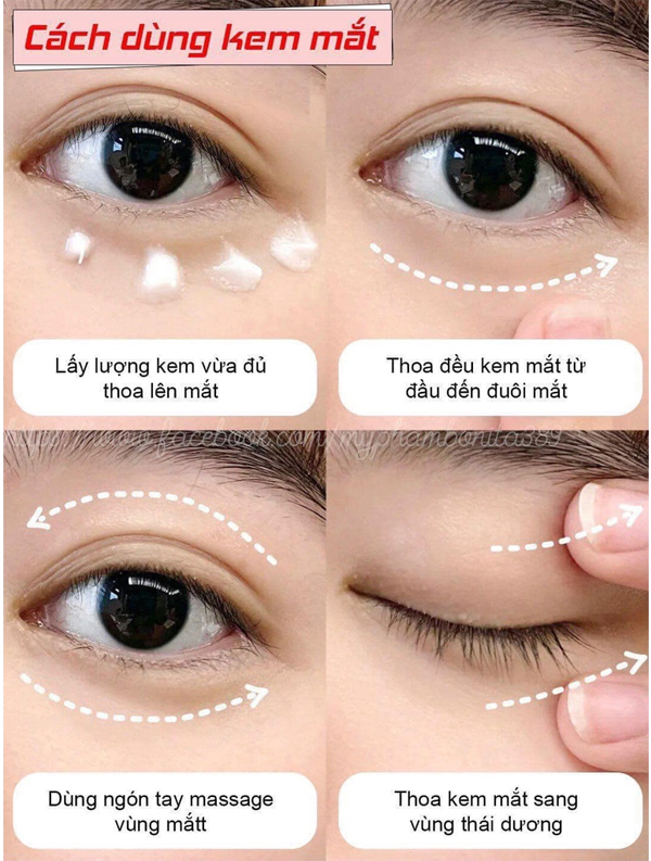 Hướng dẫn cách sử dụng kem dưỡng mắt