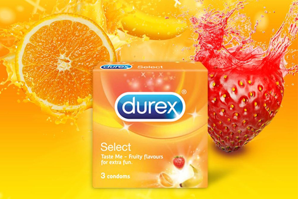 Bao cao su Durex Select Flavours hương vị trái cây