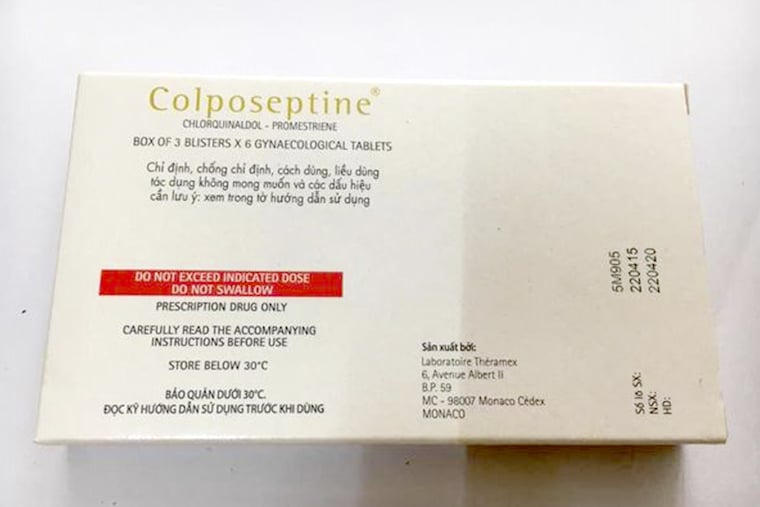Viên đặt Colposeptine chưa có tác dụng phụ không mong muốn nào xảy ra