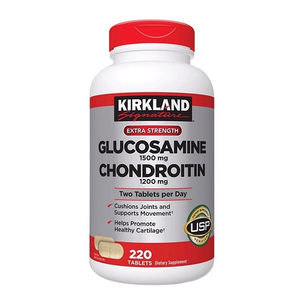 Glucosamine Chondroitin Kirkland tối ưu hóa tính di động của xương khớp, phục hồi và tái tạo hệ thống sụn.