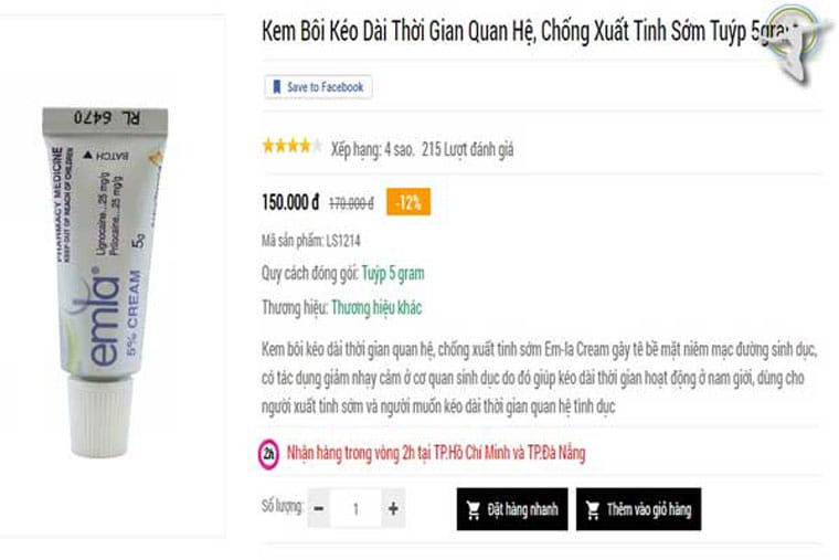 Giá bán emla 5 trên thị trường Giá bán emla 5 trên thị trường