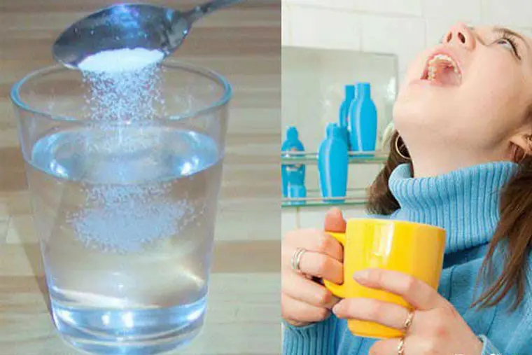 Súc họng thường xuyên bằng nước muối sinh lý giúp giảm nhanh các triệu chứng VH